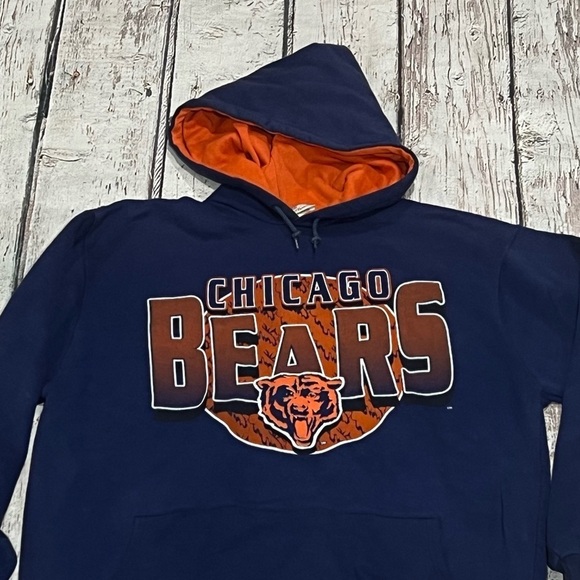 Vintage Chicago Bears NFL Football Hoodie 1990s Sports Jumper Sweatshirt - Picture 2 of 4